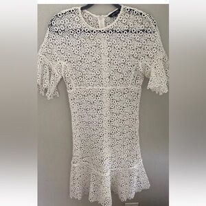 STUNNING ELLIATT GUIPURE WHITE LACE DRESS Size Small